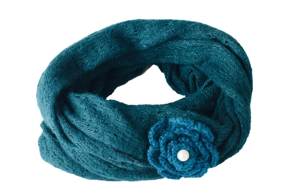 Varm halsduk i blått — Stockfoto