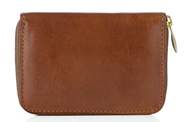 Brown leather wallet — Stock Photo, Image
