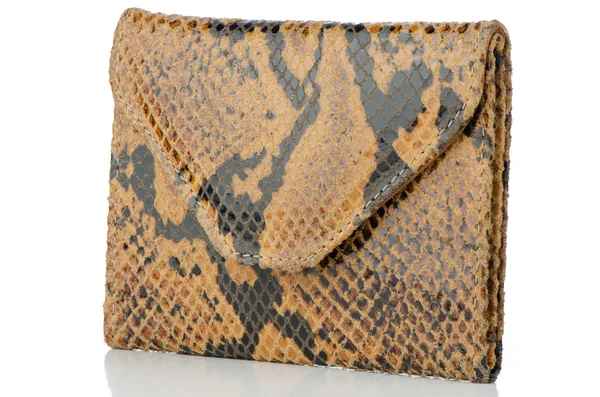 Snake skin leather wallet — Stock Photo, Image