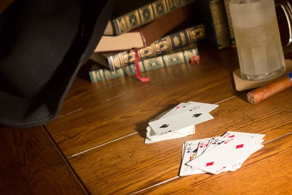 Jogando cartas ainda vida — Fotografia de Stock