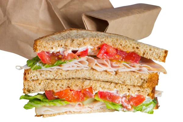 Lunch smörgåsoběd sendvič — Stock fotografie