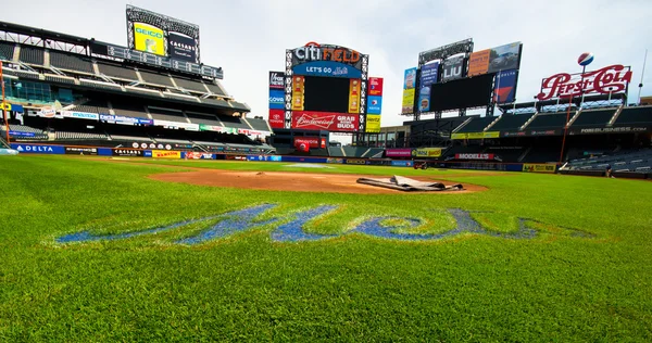 New York Mets flag, , blue and orange 3D waves, MLB, american baseball  team, HD wallpaper