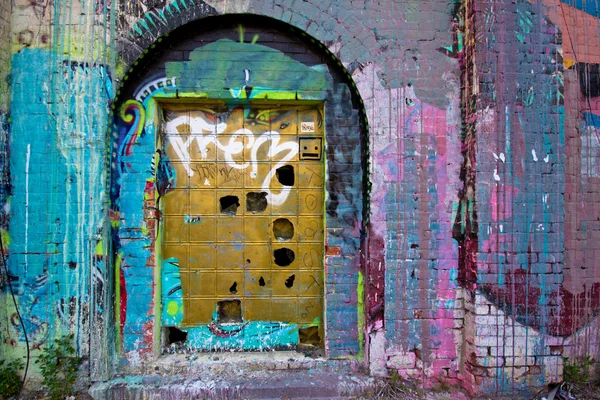Graffiti-Tür — Stockfoto
