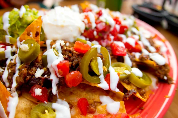 Loaded nachos — Stock Photo, Image