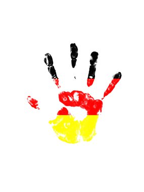 Handprint in Germany color clipart