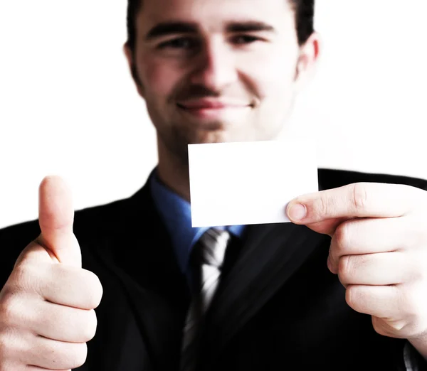 Showing blank card — Stock Photo, Image