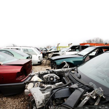 Old cars in a row clipart