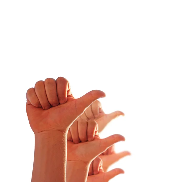 Muchas manos masculinas — Foto de Stock