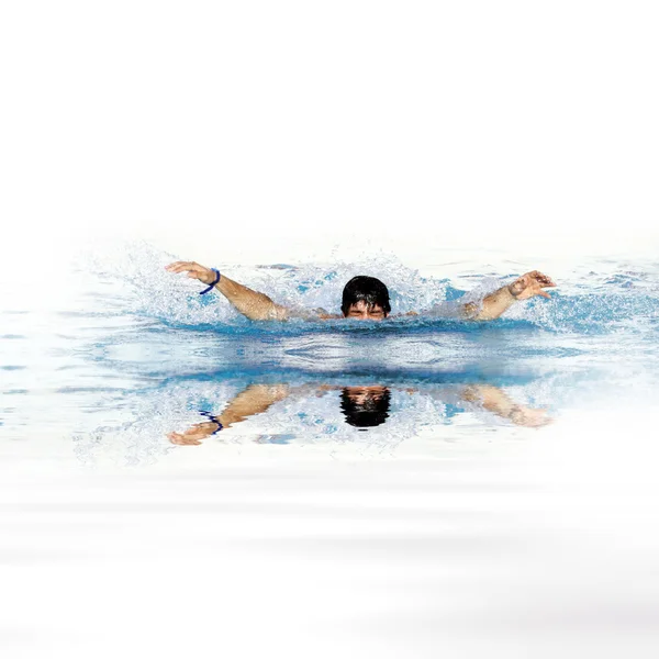 Men kan niet zwemmen — Stockfoto