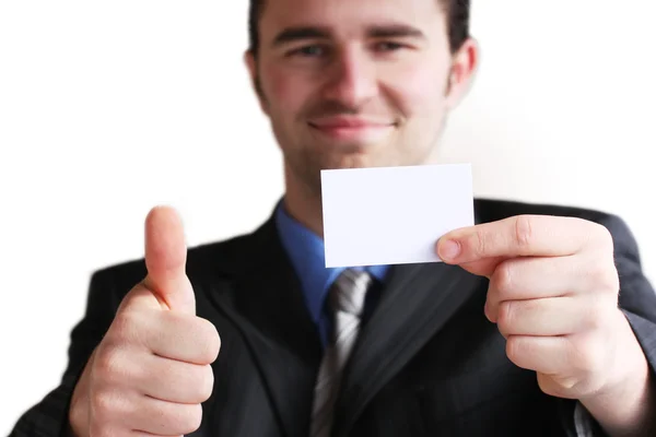 Business card in hand — Stock Photo, Image