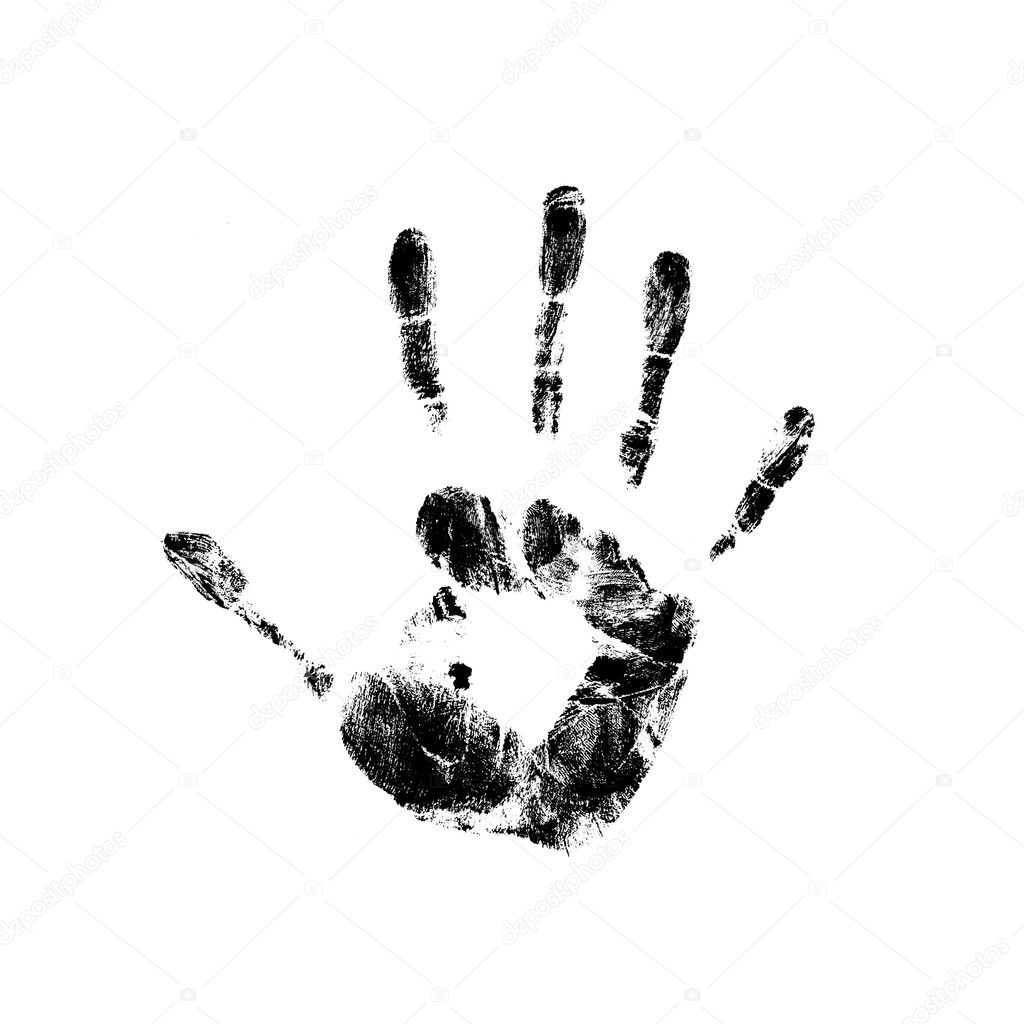 Molte impronte di mani colorate su sfondo bianco — Foto di photochecker