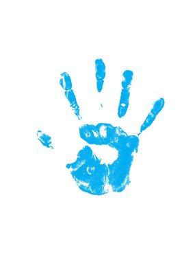 Blue handprint clipart