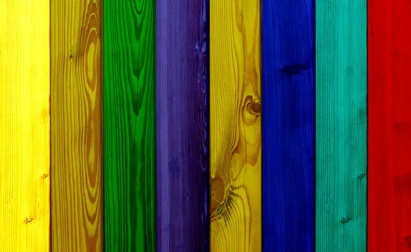 컬러 나무 판자 — 스톡 사진