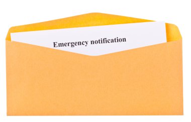 Emergency notification clipart