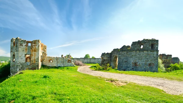 Ukrajnában egy elhagyott Pnivsky vár romjai — Stock Fotó