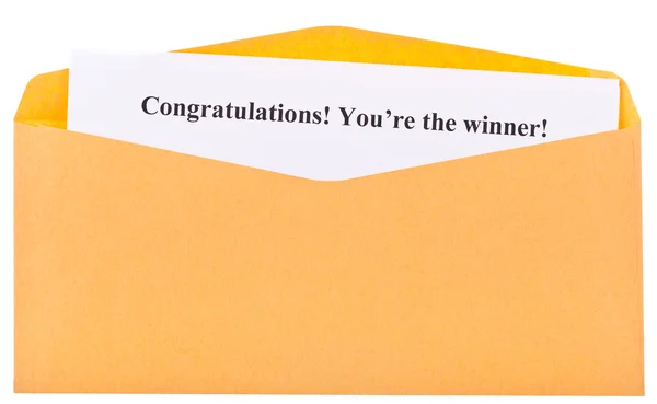 stock image Congratulations! You're the winner !