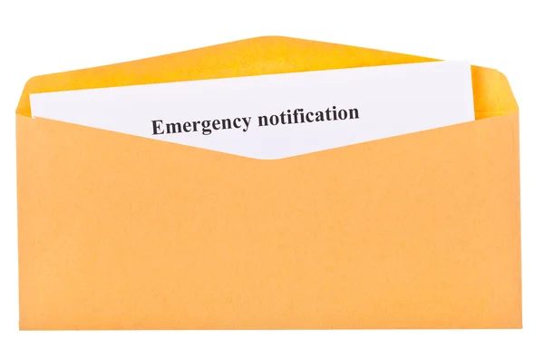 Emergency notification — Stock Photo, Image