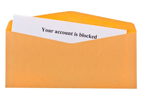 Your account is blocked — Stock Photo, Image
