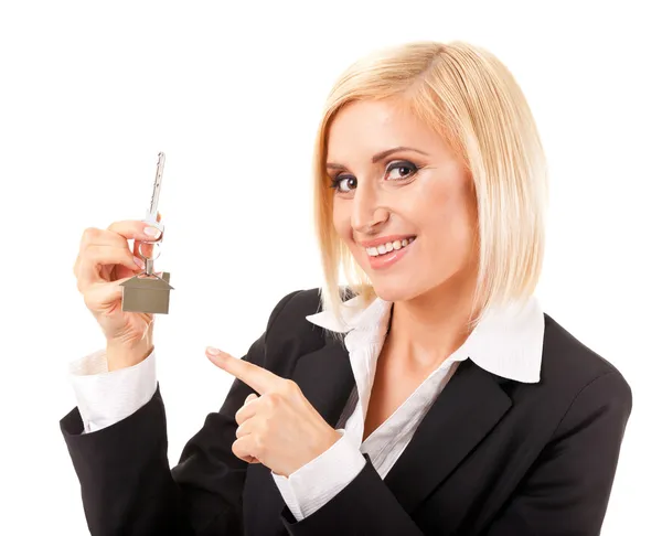 Keys in female hands — Stock Photo, Image