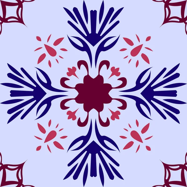 원활한 패턴 추상 꽃 2 — 스톡 벡터