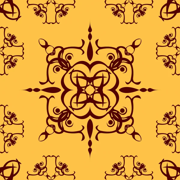 Motif abstrait sans couture jaune foncé 2 — Image vectorielle