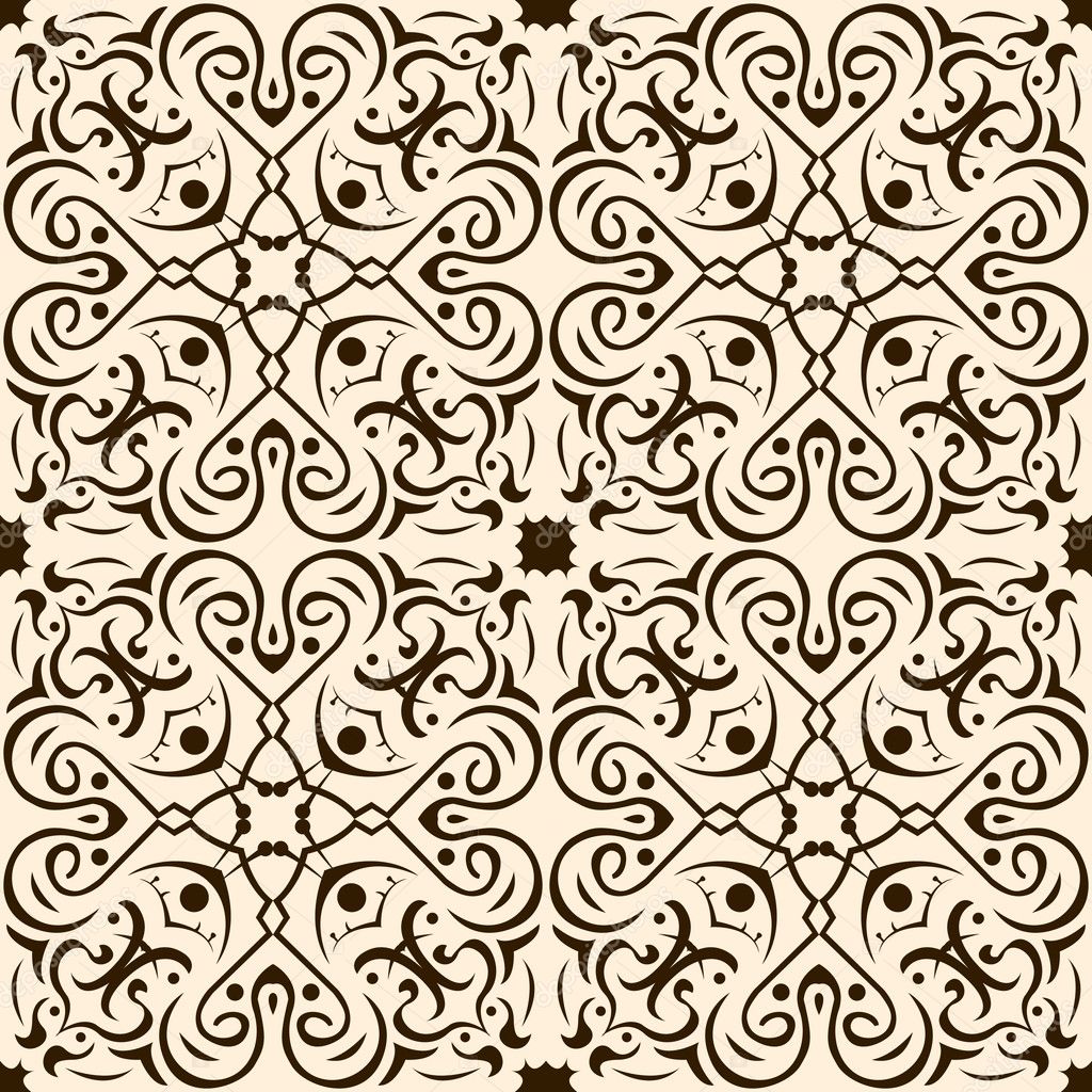 seamless pattern abstract brown ornament