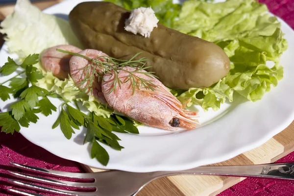 海鮮食材から簡単なスナック — ストック写真