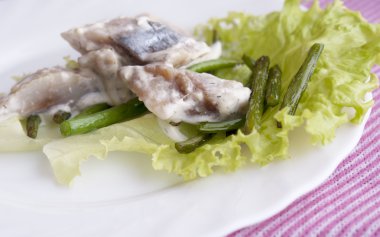 iştah açıcı marinaded ringa balığı