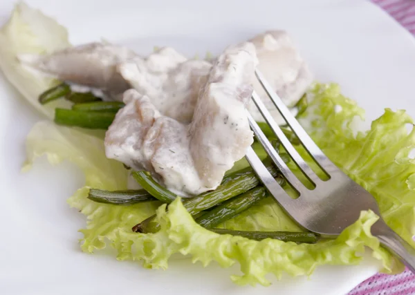 Appetizing marinaded herring — Stock Photo, Image