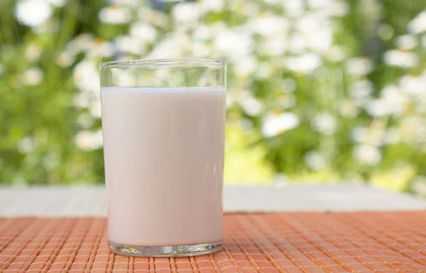 Glass of appetizing fresh milk — Stock Photo, Image