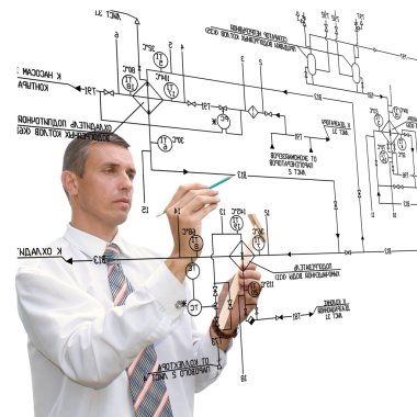 Designing engineering automation system clipart