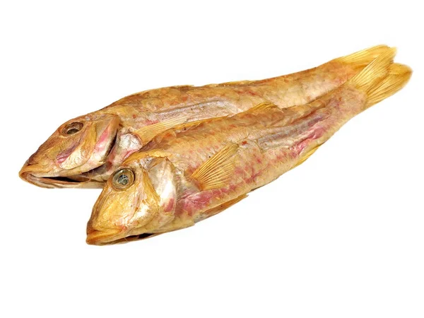 Two dried goatfish. Isolated . — стоковое фото
