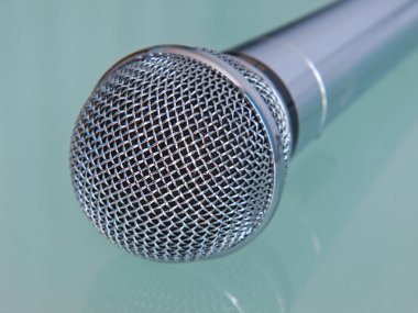 Metalik mikrofon.