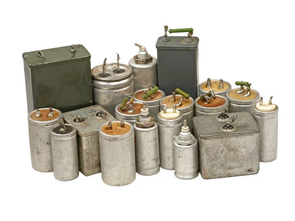 Different capacitors.Isolated. — Stock Photo, Image