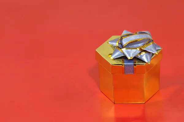 Golden gift box. — Stock Photo, Image