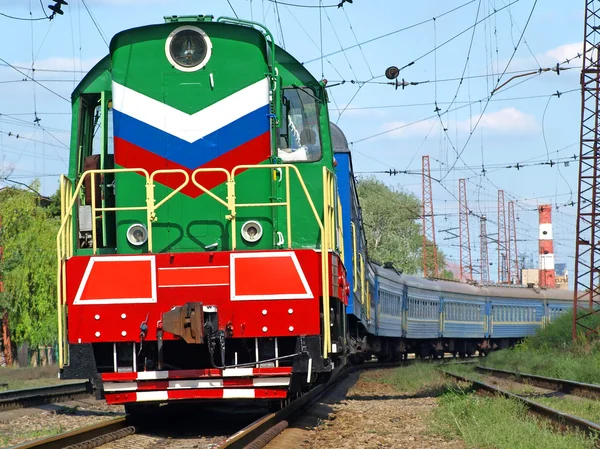 Multicolored locomotive. — Stock Photo, Image