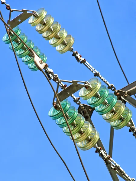 stock image High voltage electrical insulator.Closeup.