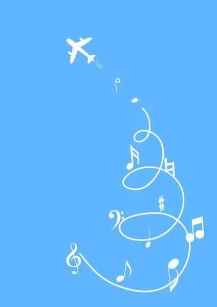 Flying note — Stock Vector