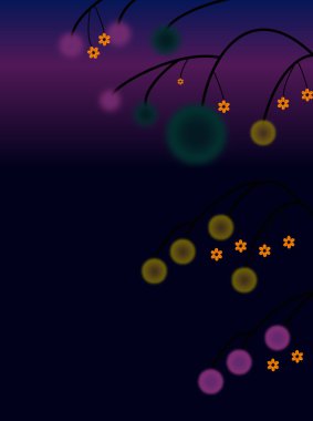 çiçek ile renkli bir arka plan