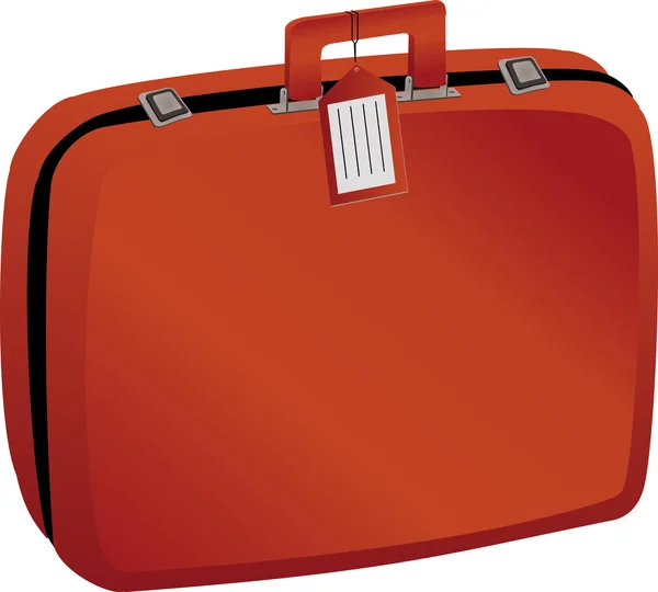 Una colorida maleta roja naranja —  Fotos de Stock
