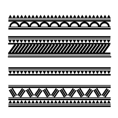 Polynesian Style tattoo bracelet clipart