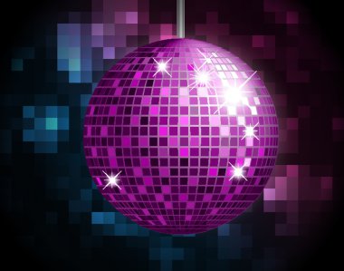 Party Atmosphere with disco globe clipart