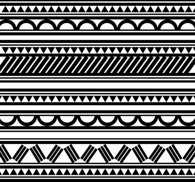 Polynesian Style tattoo bracelet clipart