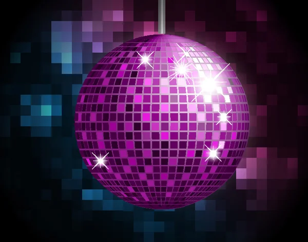 Ambiente de fiesta con disco globo — Vector de stock