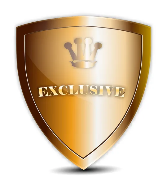 Exclusive Golden Shield — Stock Vector