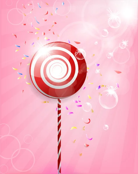 Lollipop glänsande bakgrund illustration — Stock vektor