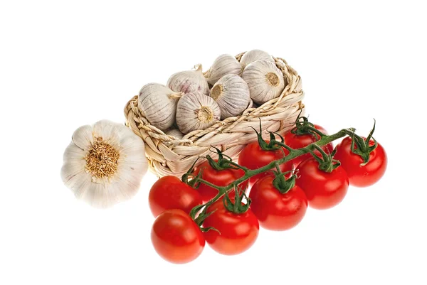 Knoblauch, Tomaten — Stockfoto