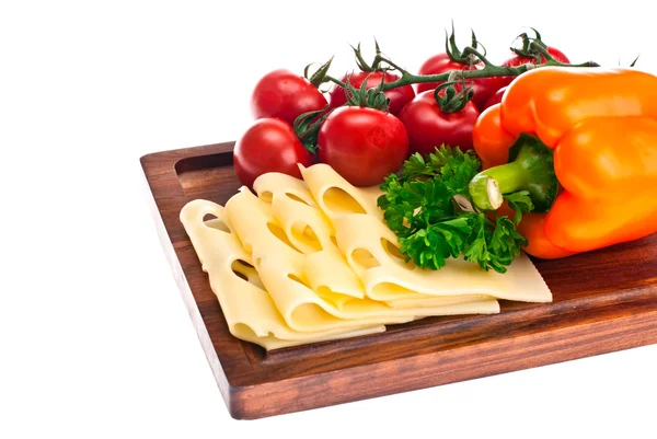 치즈, 토마토, 고추. — 스톡 사진
