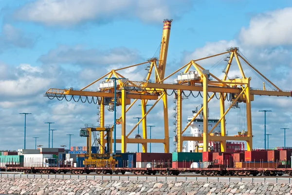 stock image Port cranes.