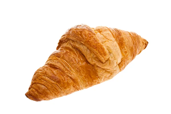 Croissant, weißer Hintergrund. — Stockfoto